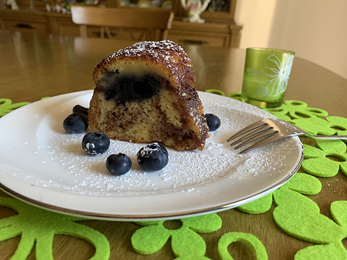 Blueberry-Sour Cream Somersault Coffee Cake